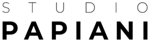 Logotipo tipográfico en negro Studio Papiani